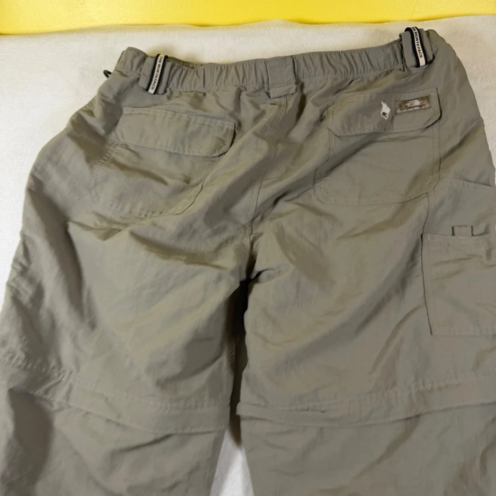 The North Face Mens XL Convertible Cargo Hiking Pants Khaki Nylon Zip Off Leg